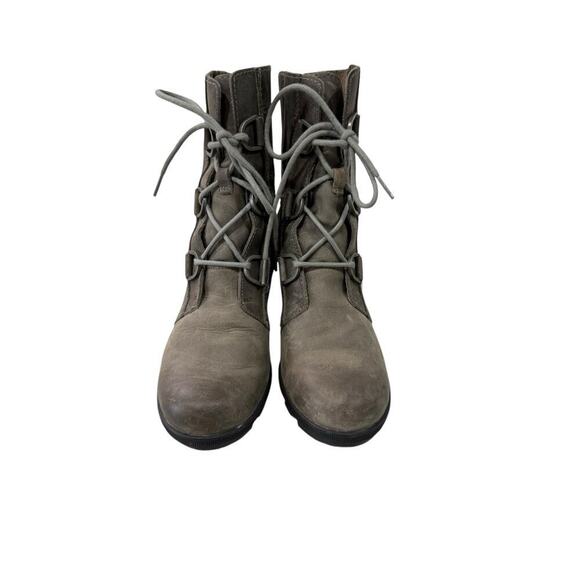 Sorel Women's Joan Of Arctic Wedge II Lace Up Ankle Boot 9 Gray Grey - Picture 5 of 9